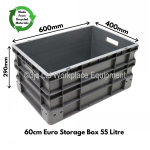 Heavy Duty Stacking Euro Box 60cm 55 Litre